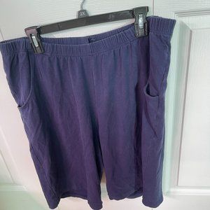 Ulla Popken Navy Blue Pull On Style Shorts Size 20